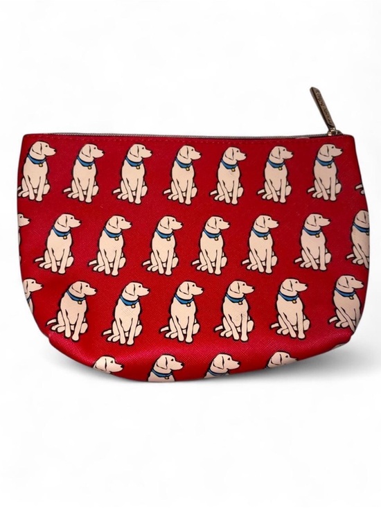 Marc Tetro Handbags - Red Dog Pattern Cosmetic Pouch - Playful Makeup Case